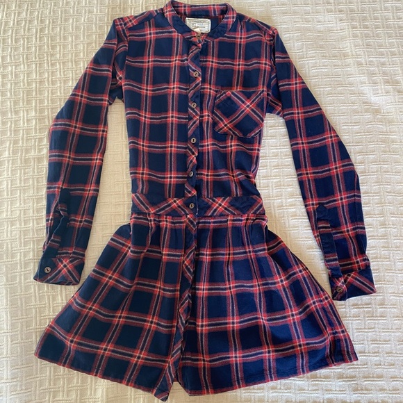 Current/Elliott Dresses & Skirts - Current Elliott navy and red plaid dress.